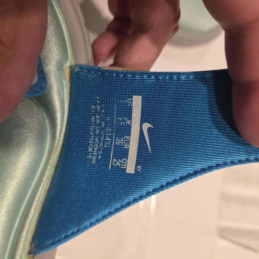 Nike Comfort Footbed Slides Women's 8 Beach Flip Flop Sandles Slippers Blue